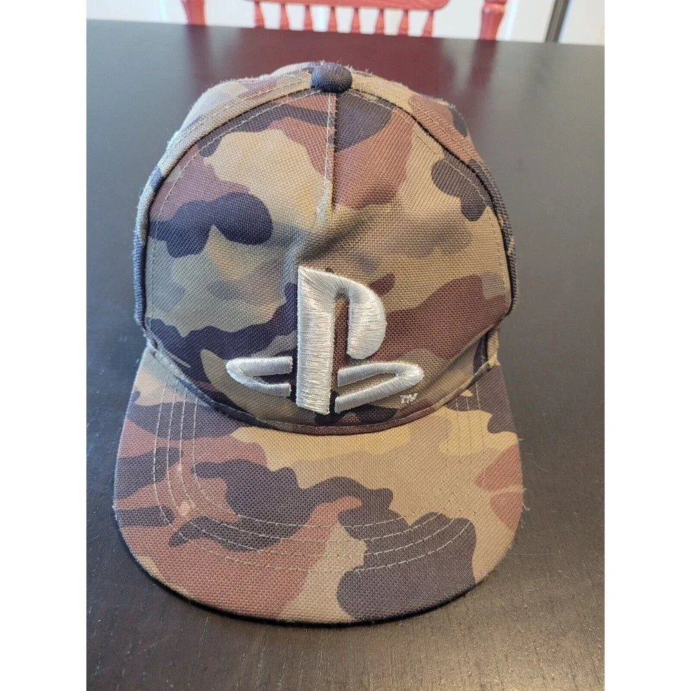 Youth Camo PlayStation Hat Fashion UK Snapback Cap Logo on back Army Green Brown